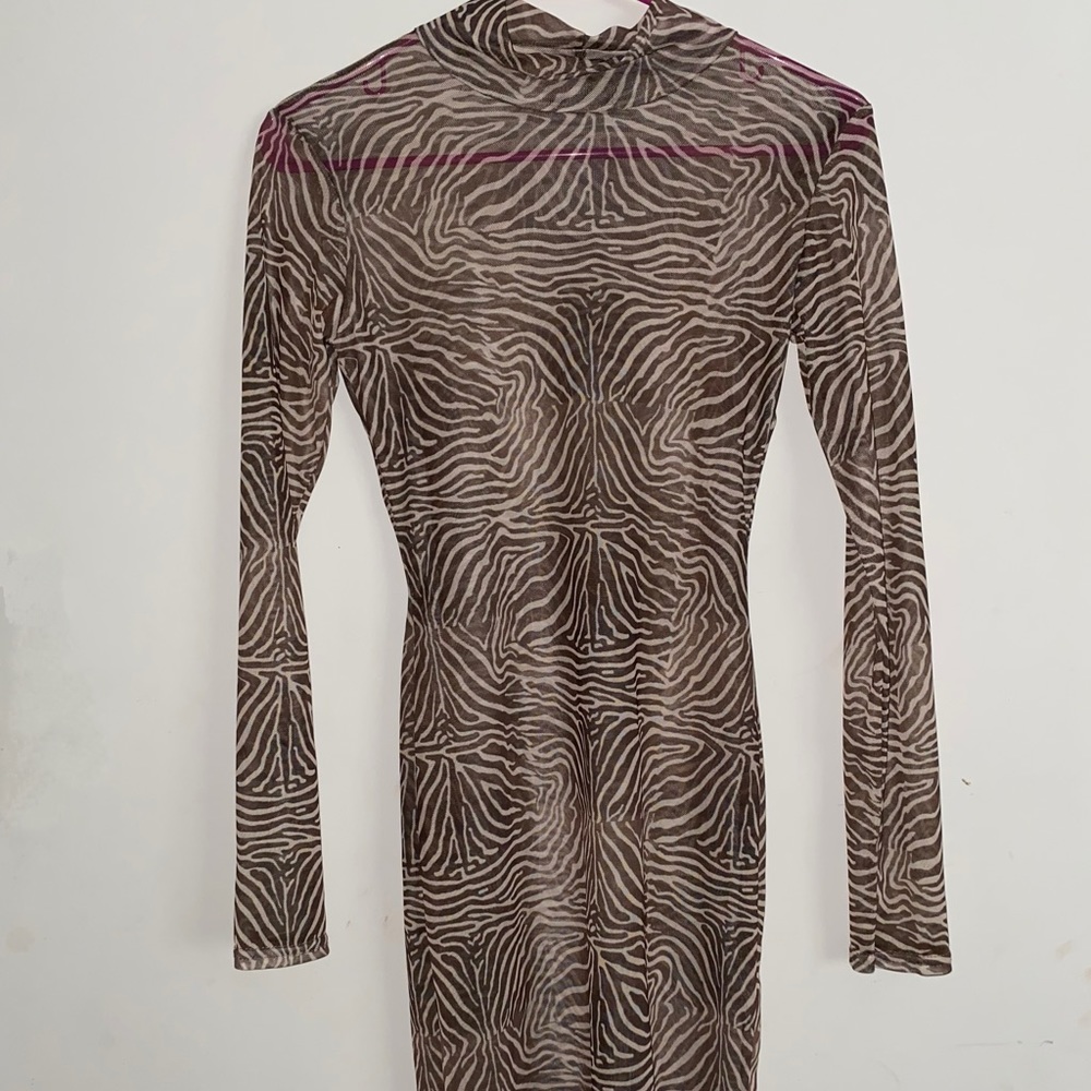Animal Print Mesh Cover Up